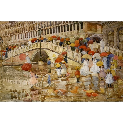 Umbrellas In The Rain Venice