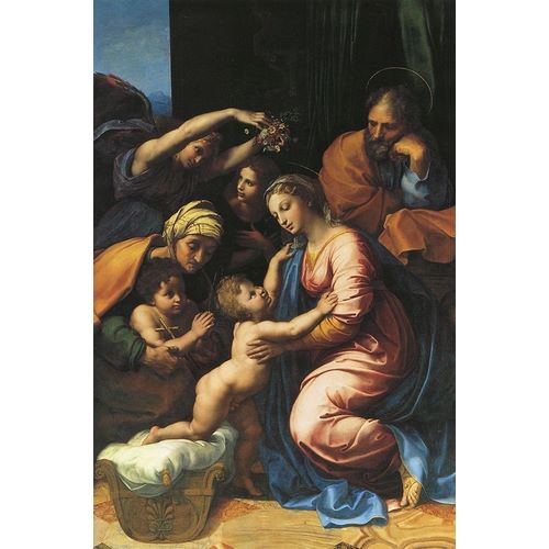 Holy Family With Sts Elizabeth And John And Two Angels