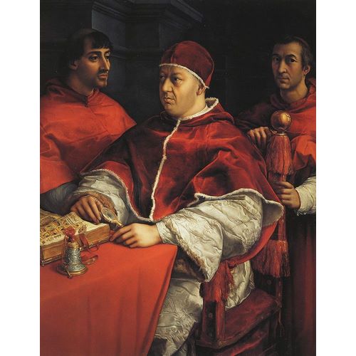 Leo X With Cardinals De Medici And De Rossi