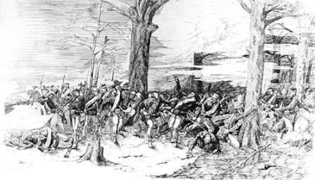 Civil War Battle Scene