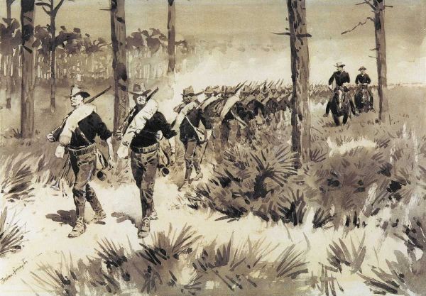 US Troops Practicing Marching In The Palmetto