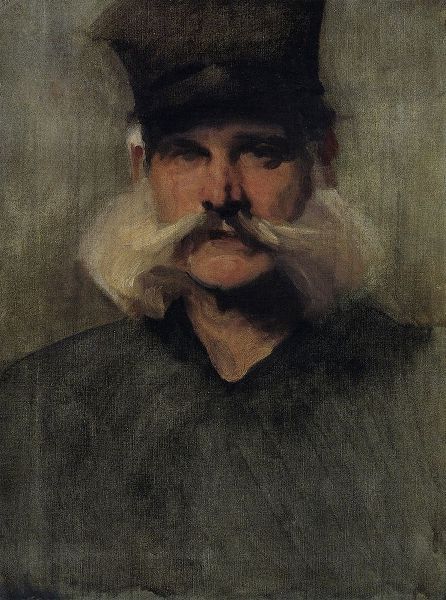 Study of a Man Wearing a Tall Black Hat