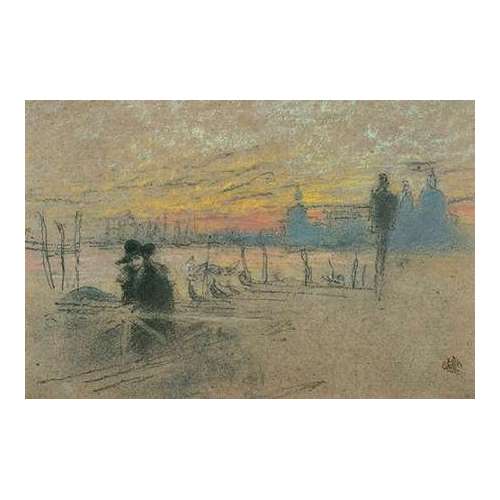 Sunset Red And Gold The Gondolier 1880