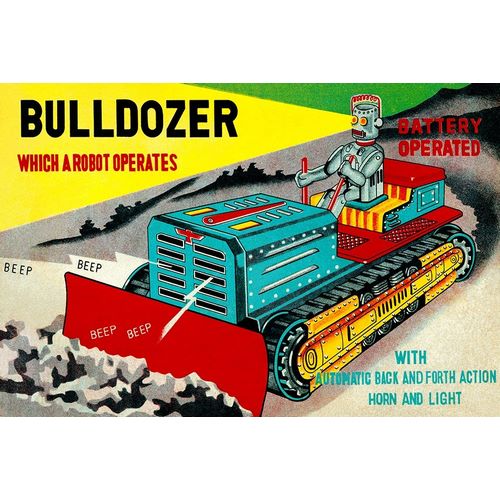 Bulldozer Which a Robot Operates