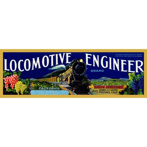 Locomotive Engineer Brand California Grapes