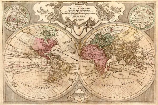 World Map Prepared for then French King