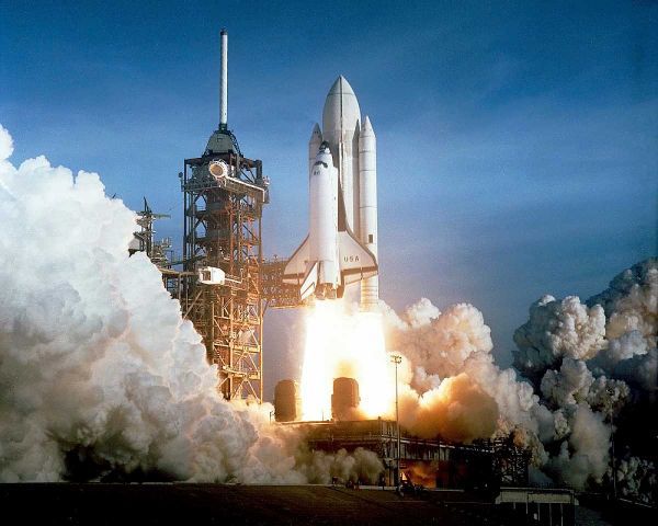 Launch of the First Flight of Space Shuttle Columbia, 1981