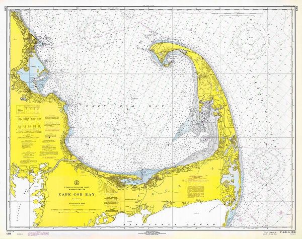 Nautical Chart - Cape Cod Bay ca. 1970