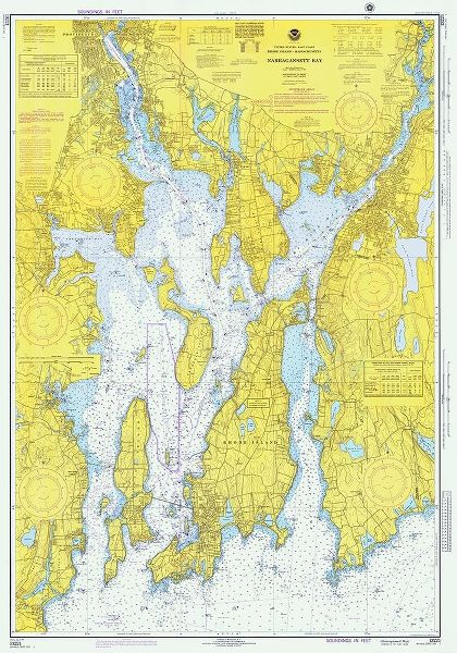 Nautical Chart - Narragansett Bay ca. 1975