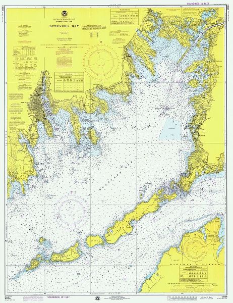 Nautical Chart - Buzzards Bay ca. 1974
