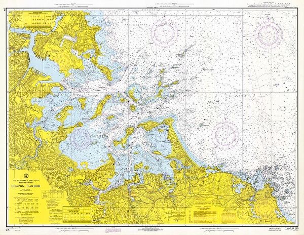 Nautical Chart - Boston Harbor ca. 1970