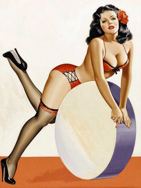 Mid-Century Pin-Ups - Over a drum
