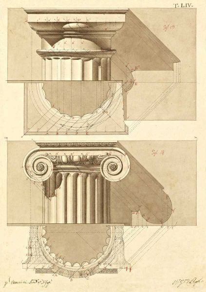 Plate 54 for Elements of Civil Architecture, ca. 1818-1850