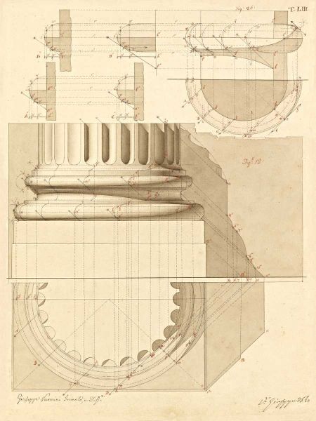 Plate 53 for Elements of Civil Architecture, ca. 1818-1850