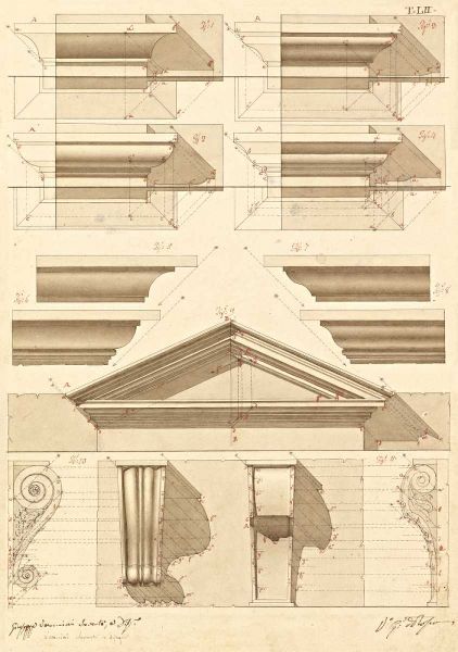 Plate 52 for Elements of Civil Architecture, ca. 1818-1850