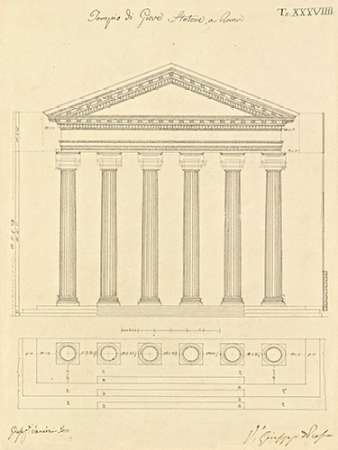 Plate 38 for Elements of Civil Architecture, ca. 1818-1850