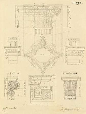 Plate 30 for Elements of Civil Architecture, ca. 1818-1850