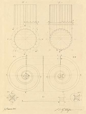 Plate 6 for Elements of Civil Architecture, ca. 1818-1850