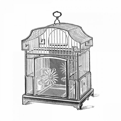 Etchings: Birdcage - Gable top, daisy base.