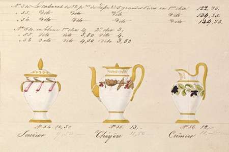 Sucrier, cheyere et cremier, ca. 1800-1820