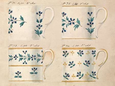 Quatre tasses du 1er choix, ca. 1800-1820