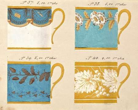Quatre tasses du 1er choix, ca. 1800-1820
