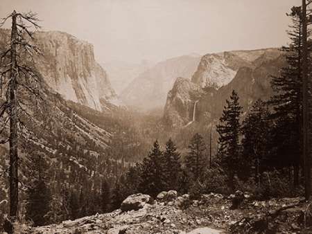The Yosemite Valley from Inspiration Pt. MariVintagea Trail, 1865-1866