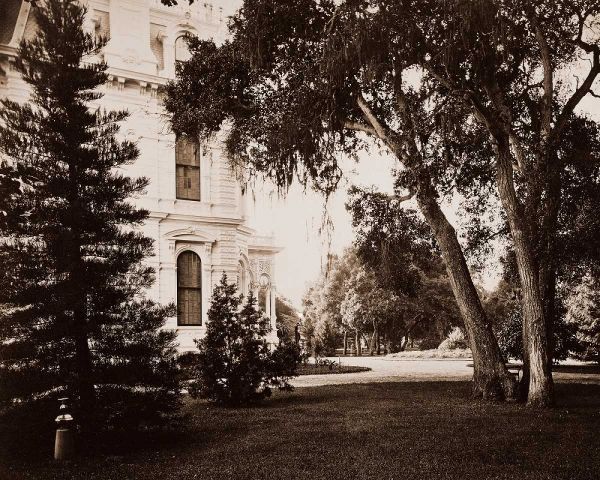 Thurlow Lodge, Menlo Park, California - Lawn and House, 1874