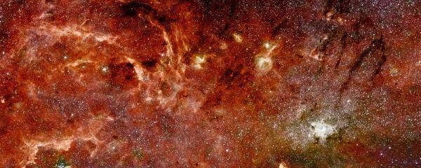 HST-Spitzer Composite of Galactic Center