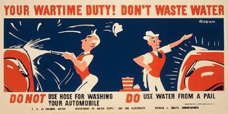Do not use hose for washing your automobile