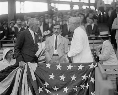 President Woodrow Wilson at a Baseball Game