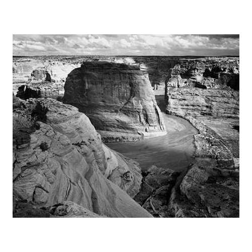 View of valley from mountain, Canyon de Chelly, Arizona - National Parks and Monuments, 1941