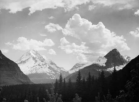 Mountains and Clouds, Glacier National Park, Montana - National Parks and Monuments, 1941