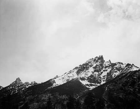 Snow covered peak in Grand Teton National Park, Wyoming, 1941