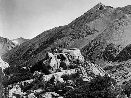 Peak near Rac Lake, Kings River Canyon, proVintageed as a national park, California, 1936
