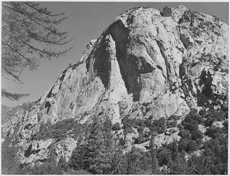 North Dome, Kings River Canyon, proVintageed as a national park, California, 1936