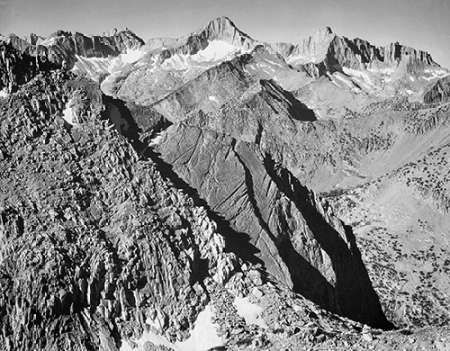 Mt. Brewer, Kings River Canyon, proVintageed as a national park, California, 1936
