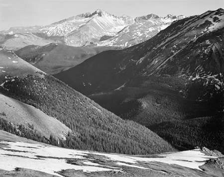 Longs Peak in Rocky Mountain National Park, Colorado, ca. 1941-1942