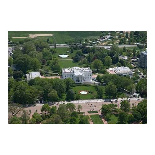 Aerial view of the White House, Washington, D.C.