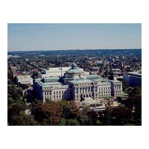 View of the Library of Congress Thomas Jefferson Building from the U.S. Capitol dome, Washington, D.