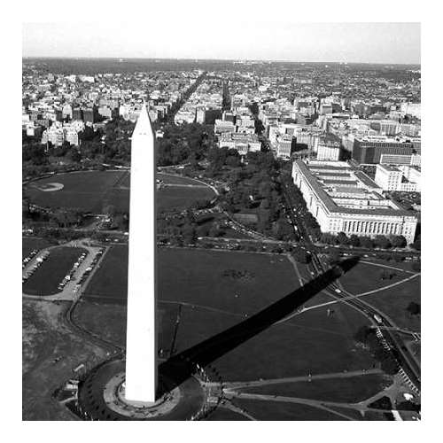 Aerial view of the Washington Monument, Washington, D.C. - Black and White Variant