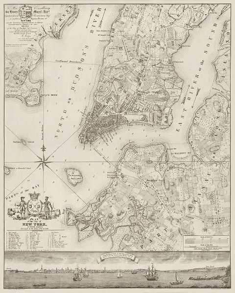 Plan of the City of New York, copied from the Ratzer Map. Surveyed in the Years 1766-1767.