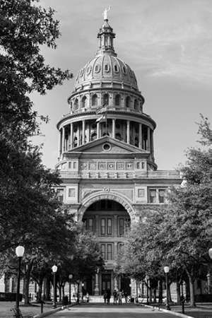 The Texas Capitol, Austin, Texas, 2014 - Black and White