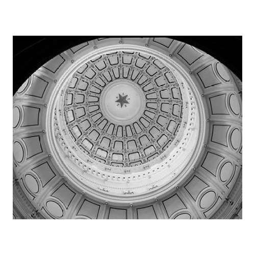The Texas Capitol Dome, Austin Texas - Black and White