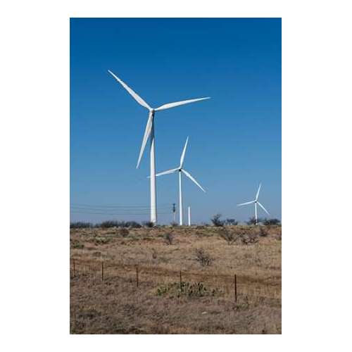 Wind turbines in Shackelford County, TX, northeast of Abilene
