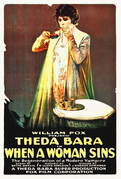 Theda Bara, When A Woman Sins Poster