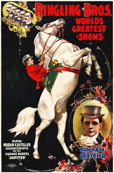 Madam Ada Castello And Jupiter, Poster For Ringling Brothers, Ca -  1899