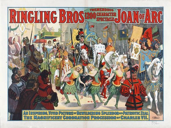 Ringling Bros - Tremendous 1200 Character Spectacle Joan Of Arc