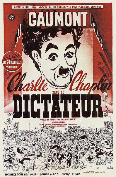 Charlie Chaplin - French - The Great Dictator, 1940