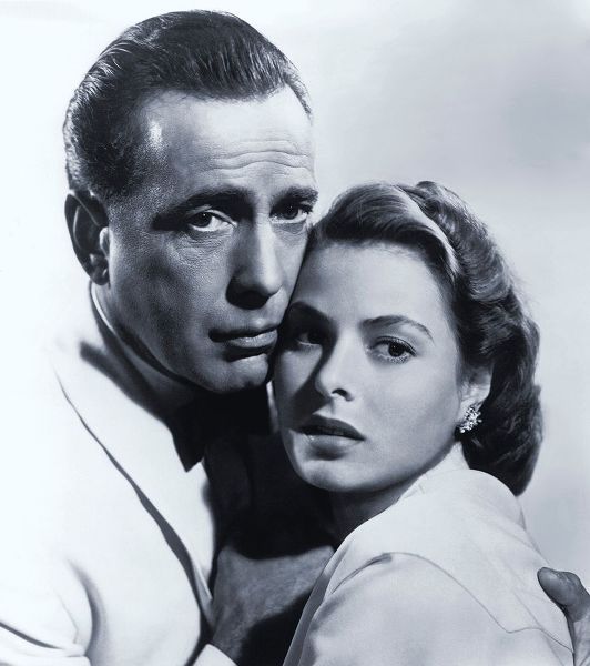 Humphrey Bogart with Ingrid Bergman - Casablanca